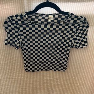 Checkered Crop Top